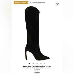 Schutz Maryana Sculpt Boot in Black